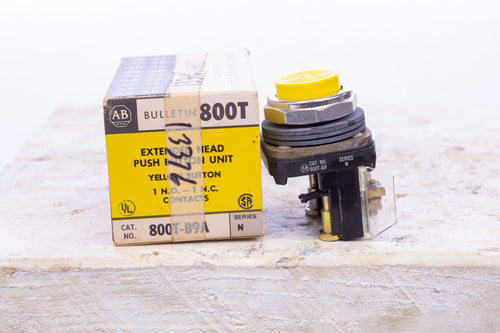 AB Allen Bradley 800T-B9A Push Button 2 Pos Momentary Yellow