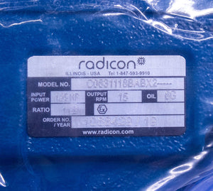 Radicon C0631118BABX2 Series C Gearbox 1.95HP 1:18 Ratio
