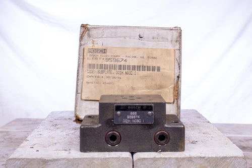 Bosch 959674 D01H N03C Subplate Manifold Hydraulic