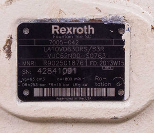 Rexroth R902501876 7005-042 Hydraulic Pump LA100VO63DRS/53R - VUC62N00-S0763