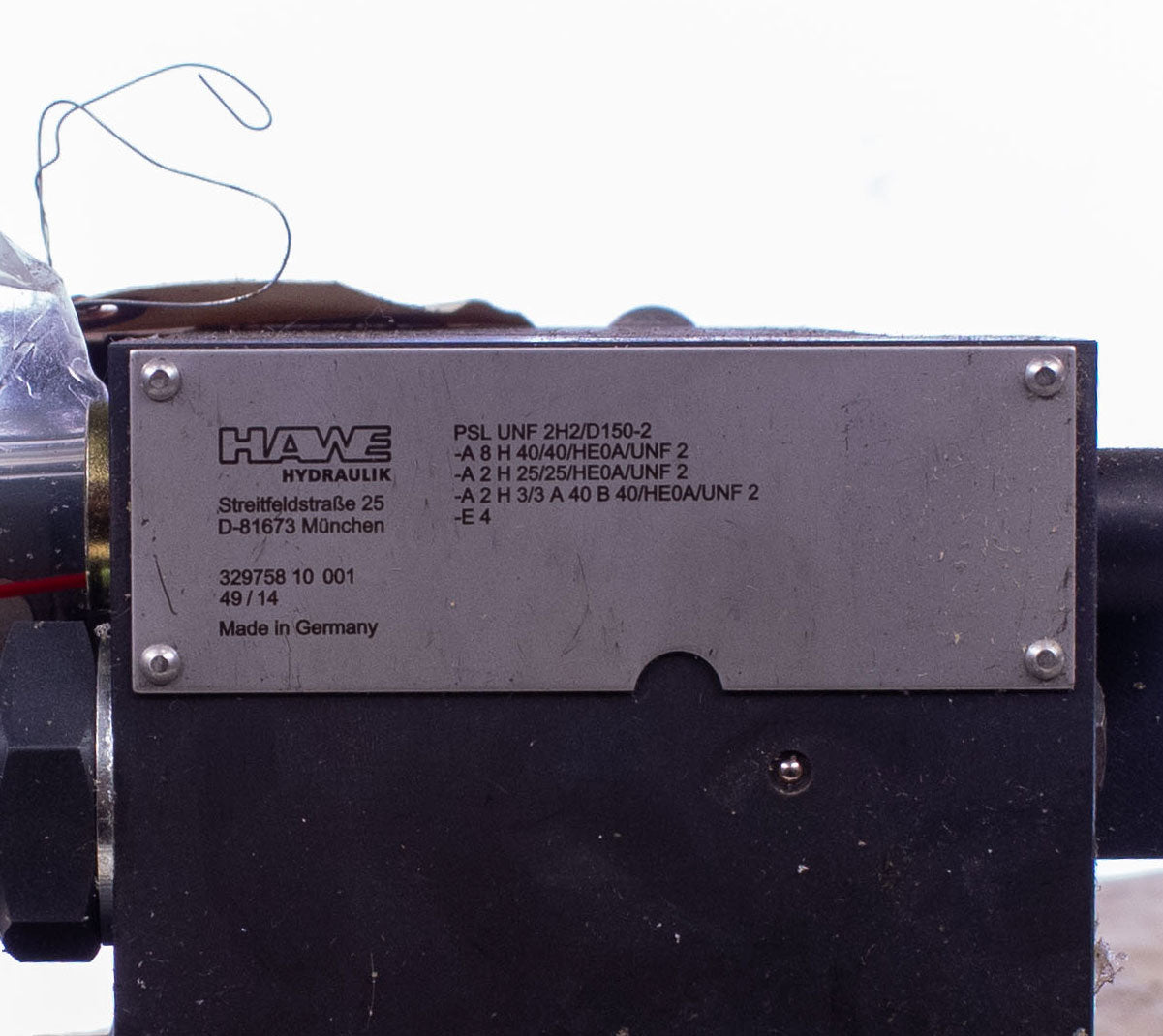 Hawe Hydraulic PSL UNF 2H2/D150-2 Directional Spool Valve – Hydraulic  Junkyard