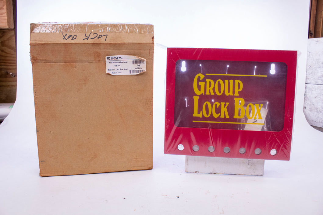 Brady Metal Wall Lock Box Small Red 105714 Y528300