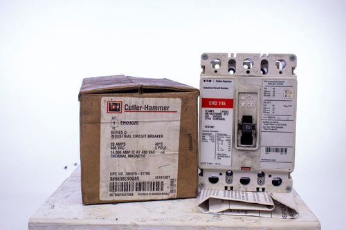 Eaton Cutler Hammer EHD3020 Series C Industrial 20 AMP 3 POLE CIRCUIT BREAKER 48