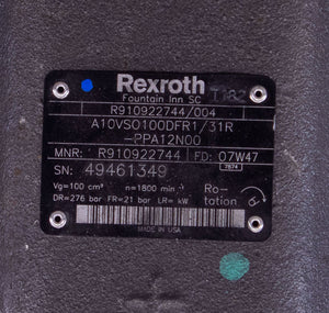 Rexroth R910922744/004 A10VSO100DFR1/31R-PPA12N00 Pump