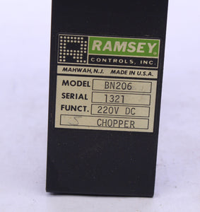 Ramsey Controls BN206 CHOPPER MODULE 240v DC