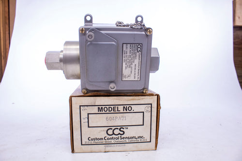 Custom Control Sensors 604PA21 Pressure Switch 15AMP 125-480VAC 7500PSIG