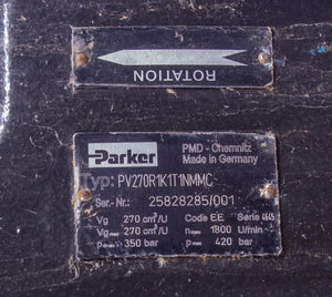 Parker Hydraulic Pump PV270R1K1T1NMMC w/ PVCMEMCN1 25828285 Valve