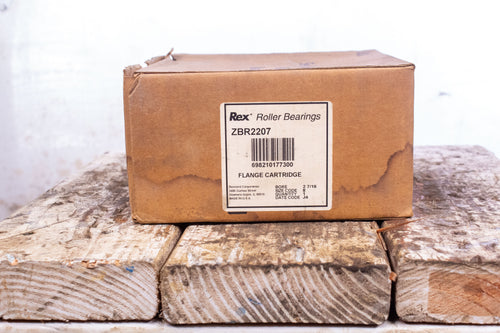 Rex Roller Bearings Flange Cartridge ZBR2207 4-Bolt Cast Iron Round Flange Block