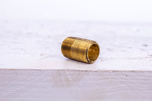 Couplings Co 112E 3/8 Close Nipple Threaded Brass Fitting - box of 8