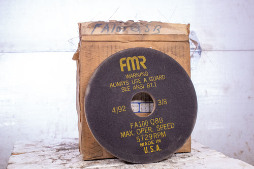 Norton Grinding Wheels FA100-Q8B 4/92 3/8 BRO2232 8x3/8/1-3/4 - 1PC