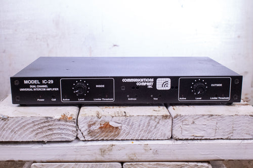 Communications Company Inc Model IC-29 Amplifier Dual Channel Universal Intercom