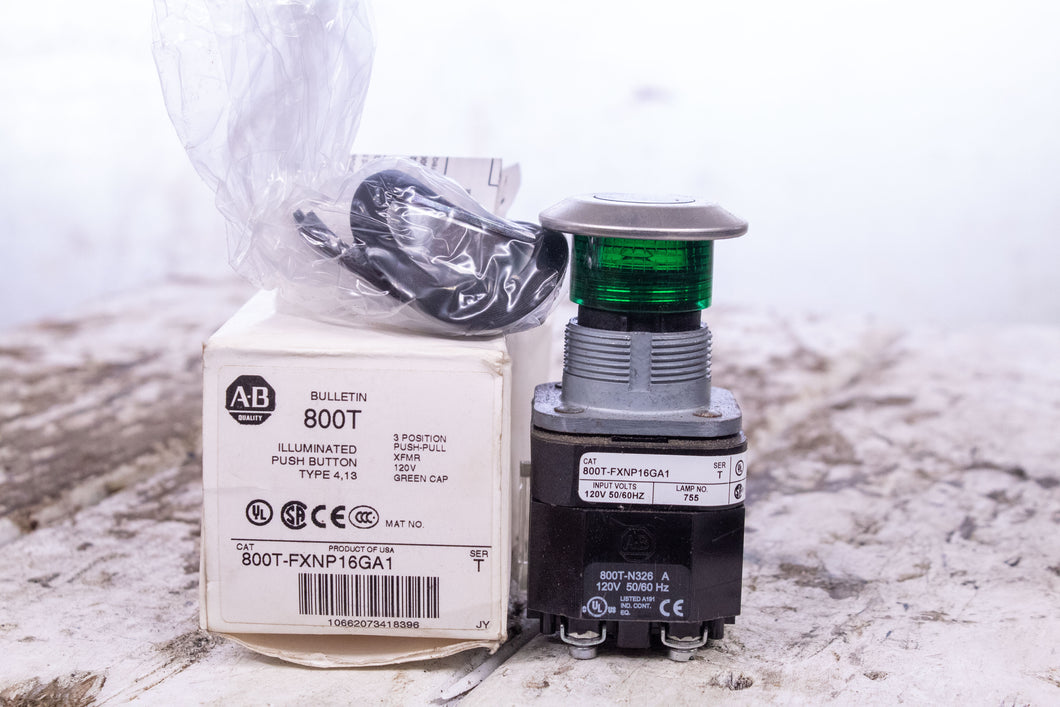 AB Allen Bradley 800T-FXNP16GA1 GREEN BUTTON SWITCH